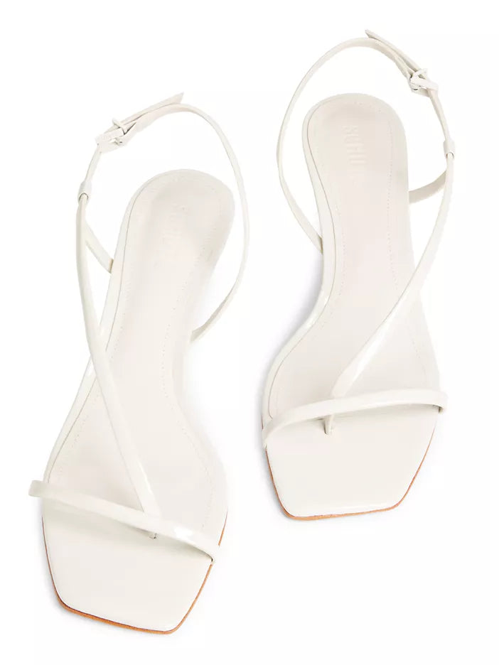 Heloise Patent Leather Sandal - Pearl