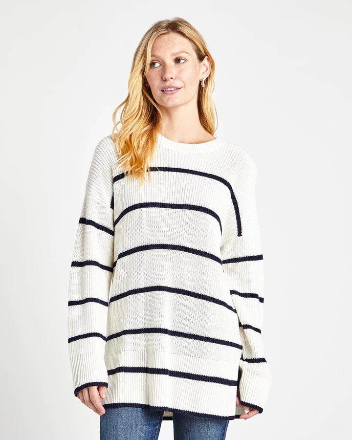 Parker Stripe Sweater - Navy