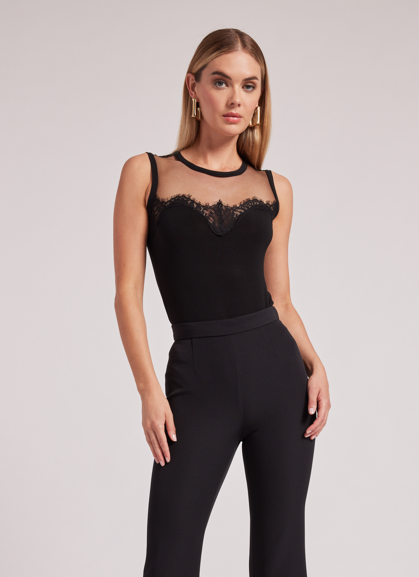 Marilyn Lace Combo Top