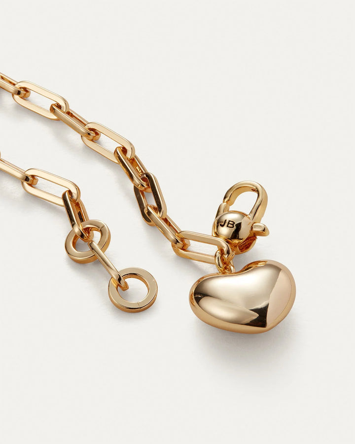 Puffy Heart Bracelet - Gold