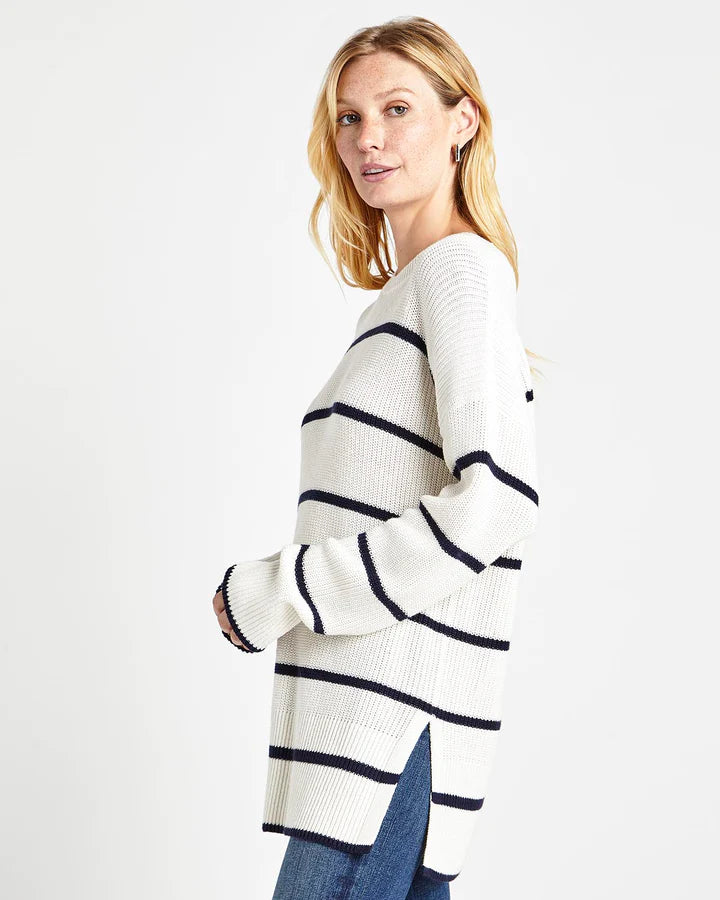 Parker Stripe Sweater - Navy